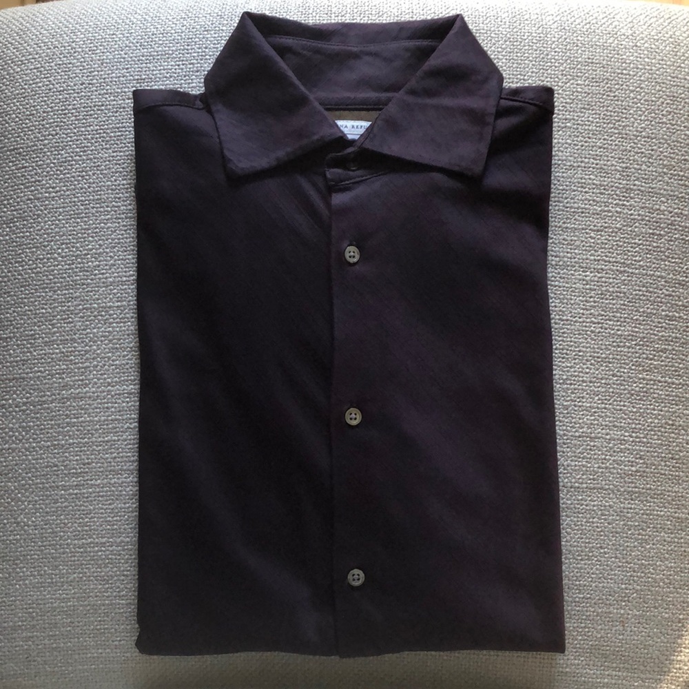 Banana Republic Long Sleeve Knit Button-Down Shirt